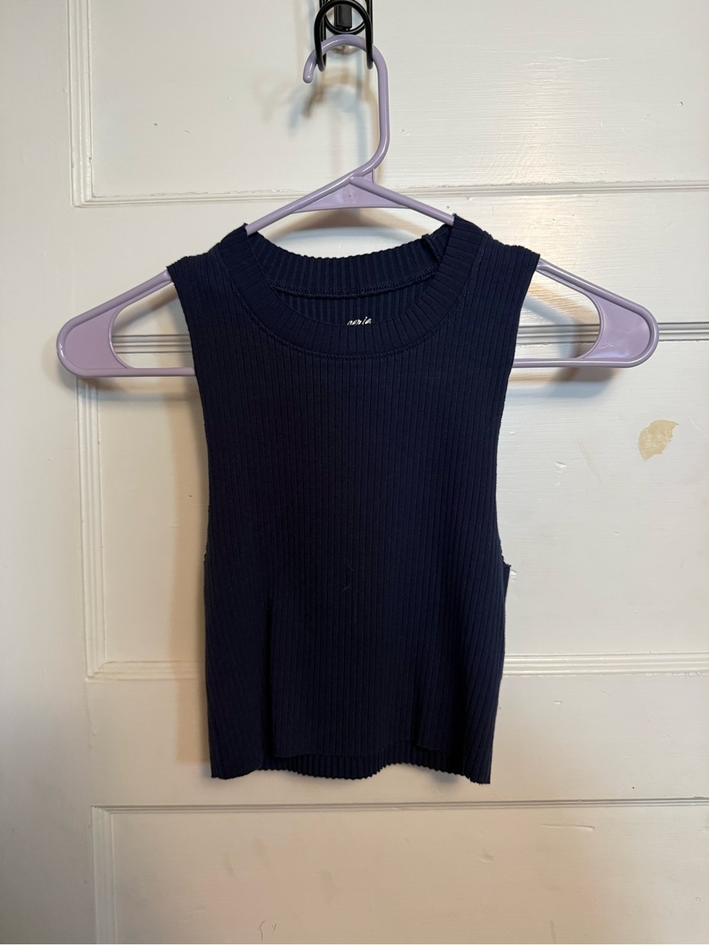 Navy blue Aerie ribbed knit tank top in XS #aerie #ribbed